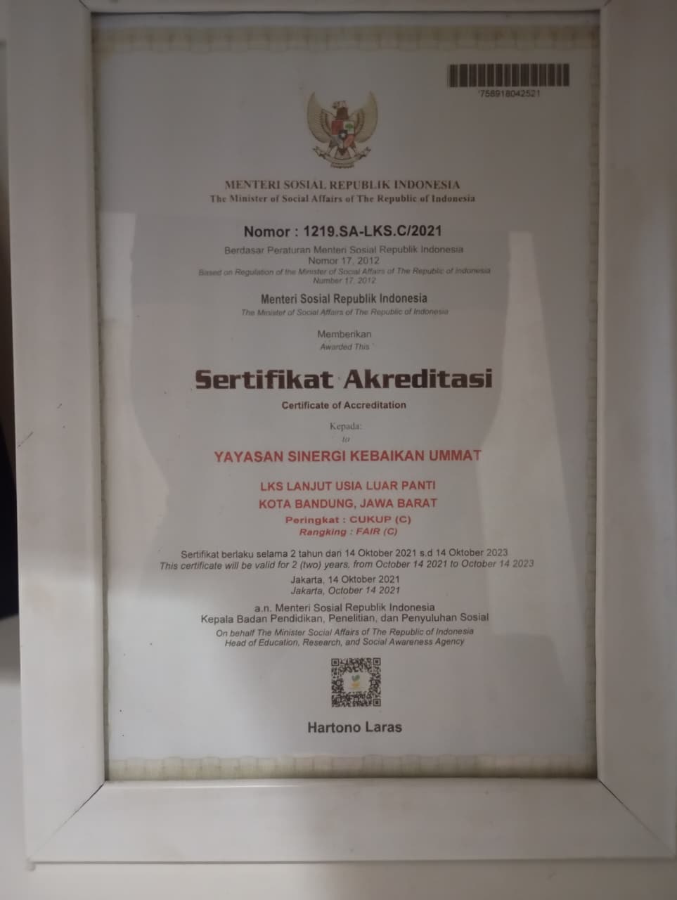 LKS LANJUT USIA LUAR PANTI KOTA BANDUNG, JAWA BARAT